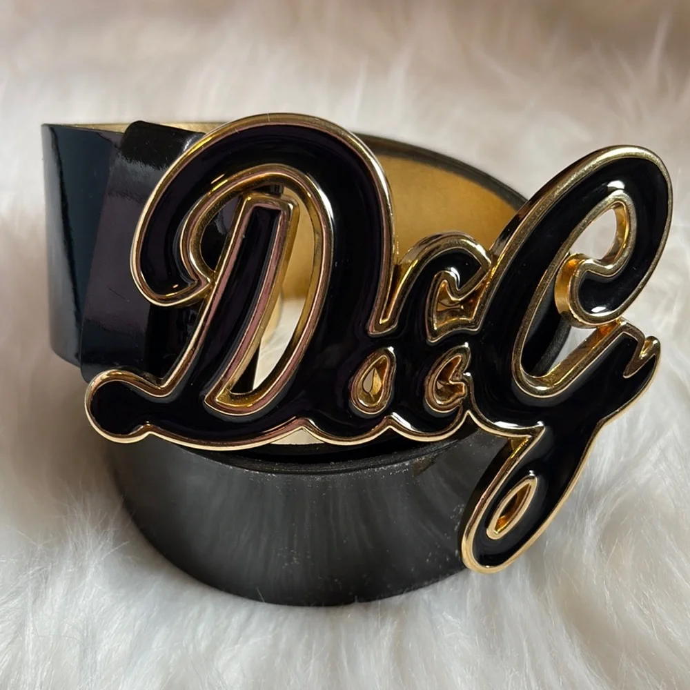 Dolce & Gabbana Black and Gold Belt